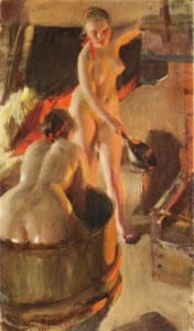 Gołe baby zawsze na miejscu w lajfstajlowym męskim magazynie. Anders Zorn, 1906