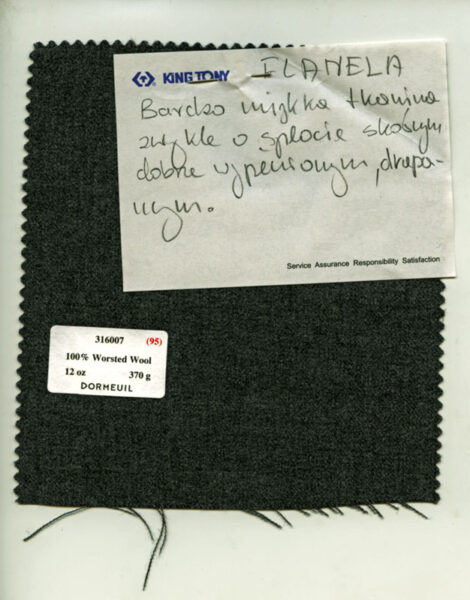 Materiał na garnitur flanela